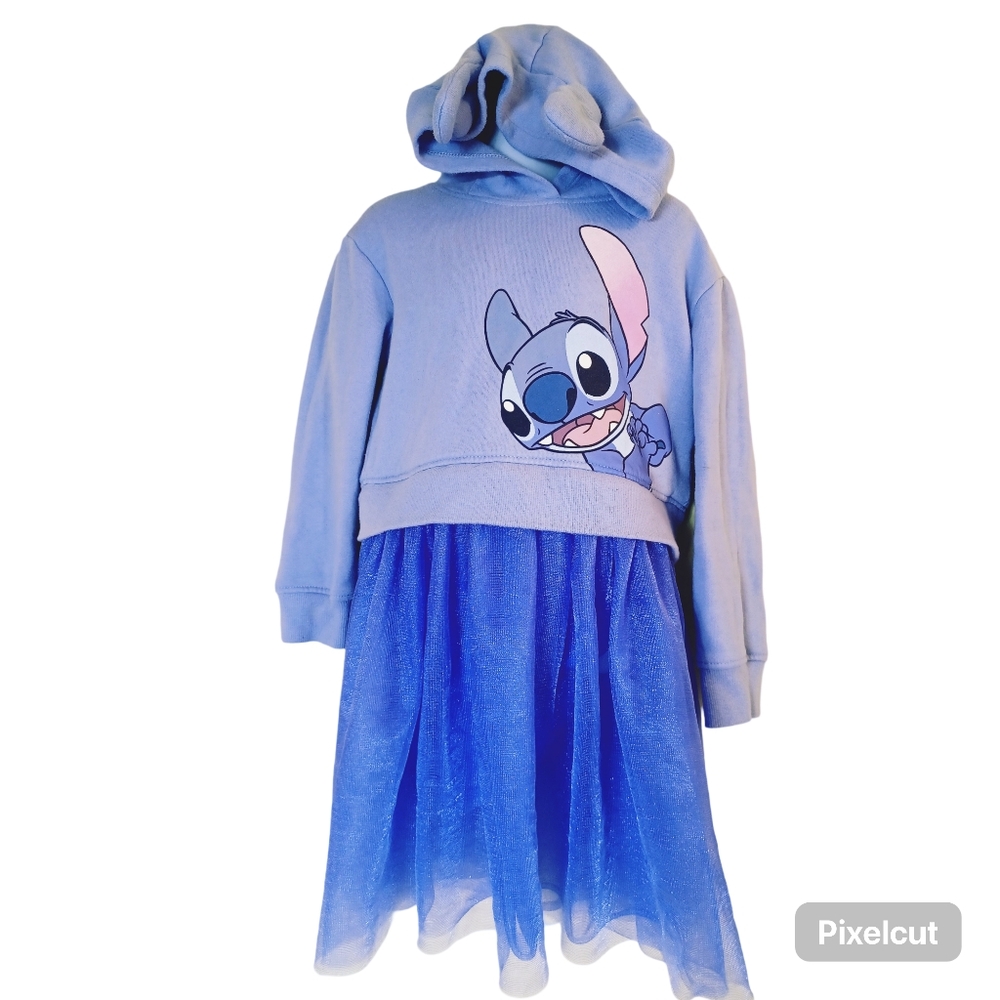 Disney StiTcH S 5/6 dress Girl log Sleeve and one tutu skirt. A-B01